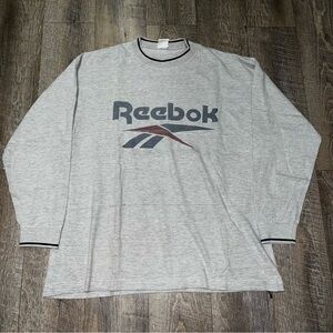 Vintage 90’s‎ Reebok Gray Men's Long Sleeve Shirt Size Large